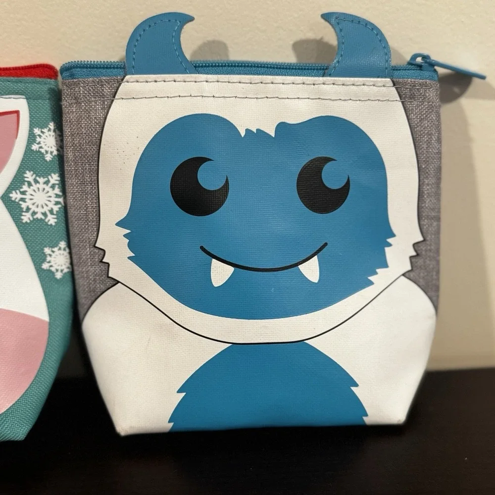 Thirty-One 31 Cool Zip Snacker Holiday Shark, Unicorn, Yeti Snack SizedThermals